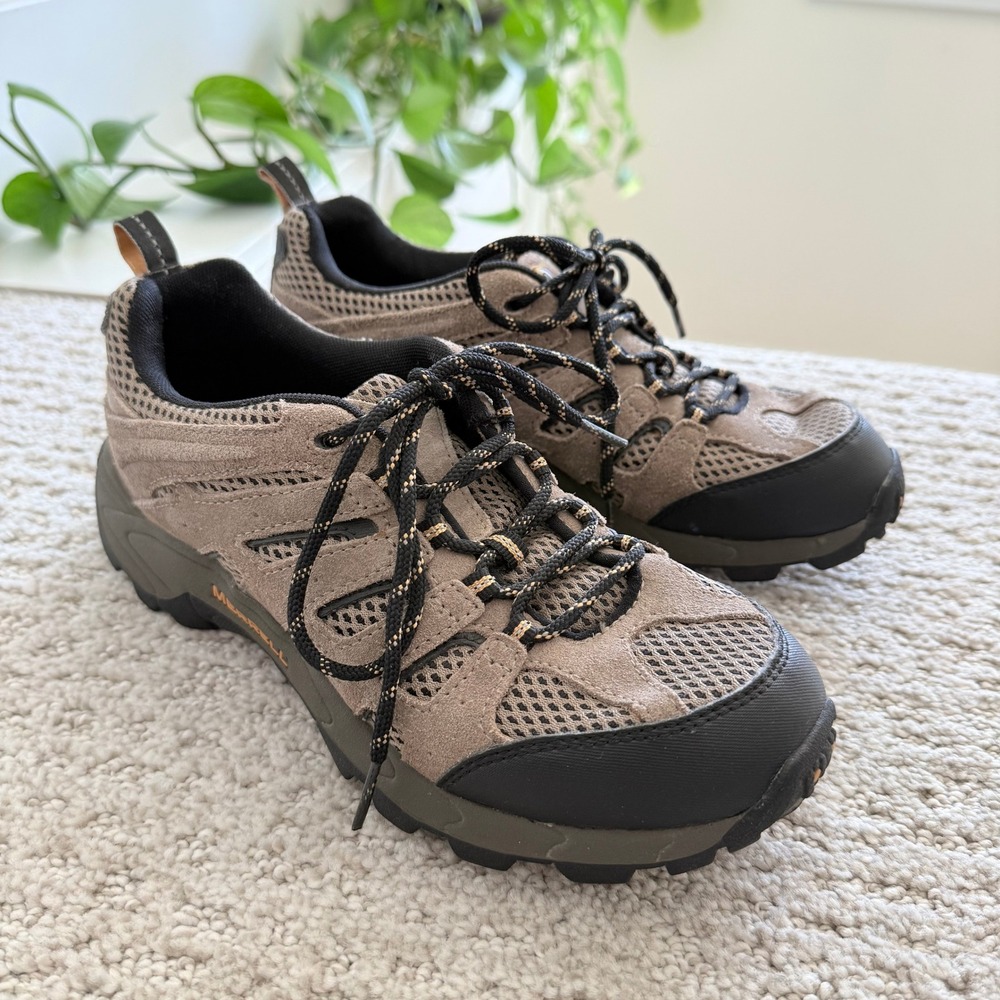 Merrell Moab Ventilator Lace up Kids 6 Walnut Hiking Trail Shoes 37 camp outdoor